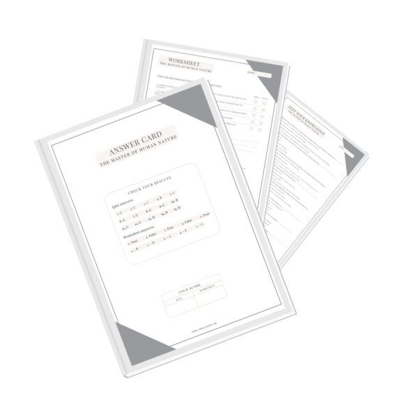 starting an online business - training materials - the master of human nature product showcase