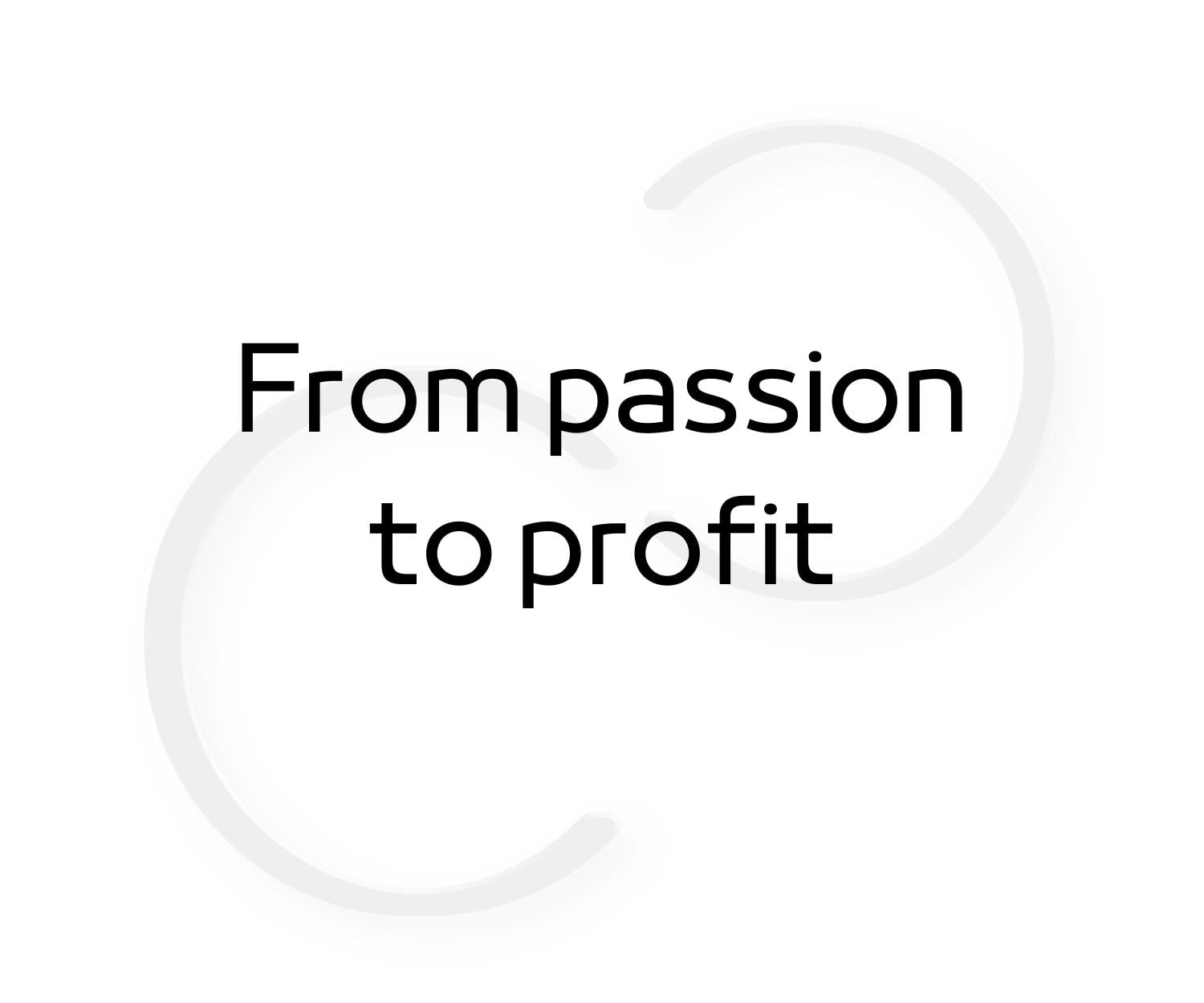 a photo of blog post title about going from passion to profit