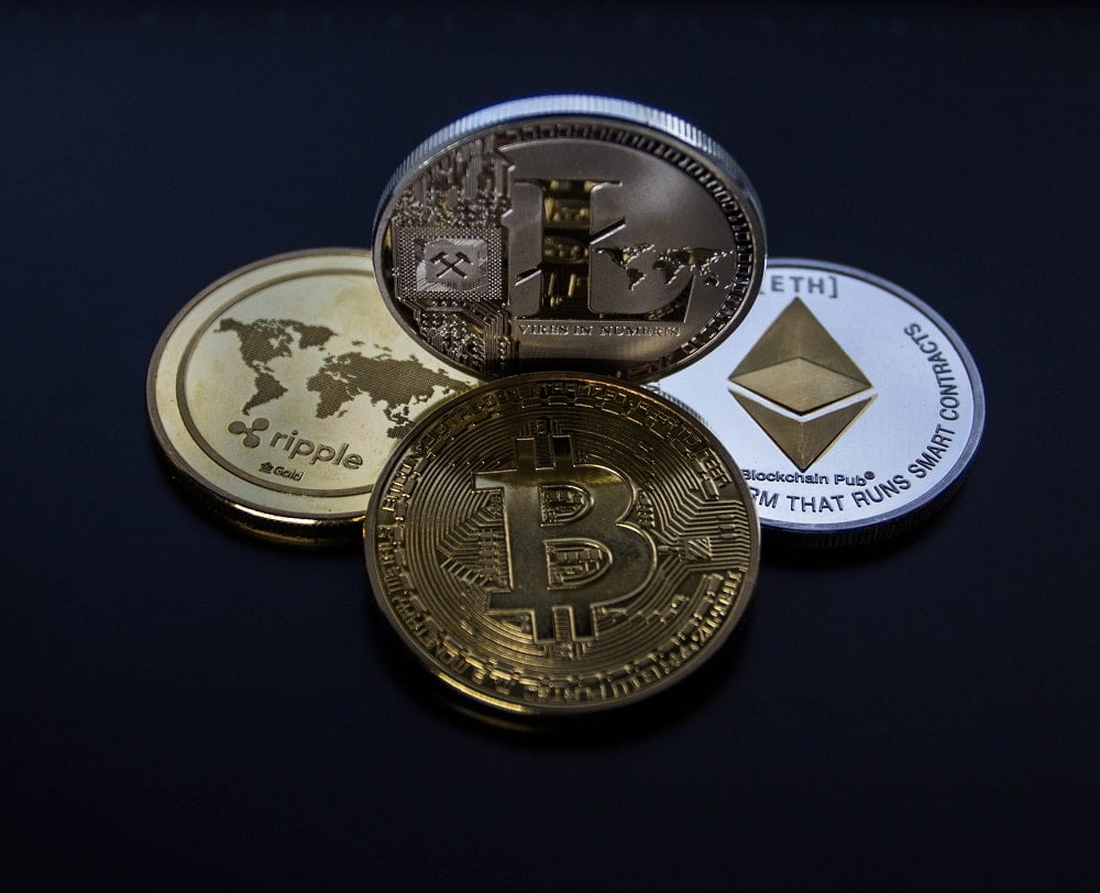 coins showing top cryptocurrency